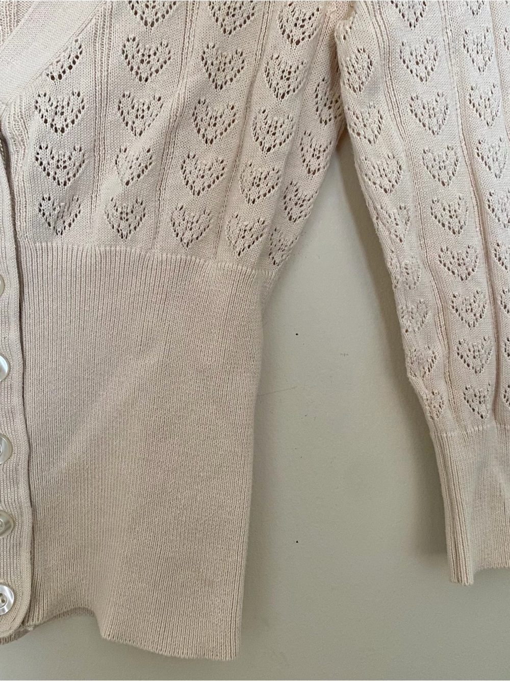 betsey johnson pointelle cardigan - Picture 3 of 7